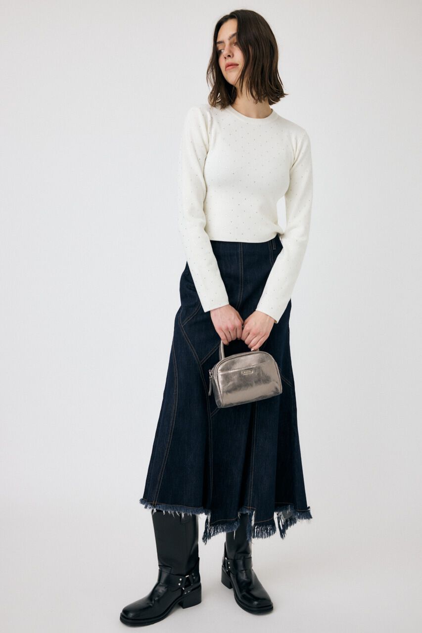 MOUSSY「RHINESTONE ニットトップス」|ニット・セーター|
