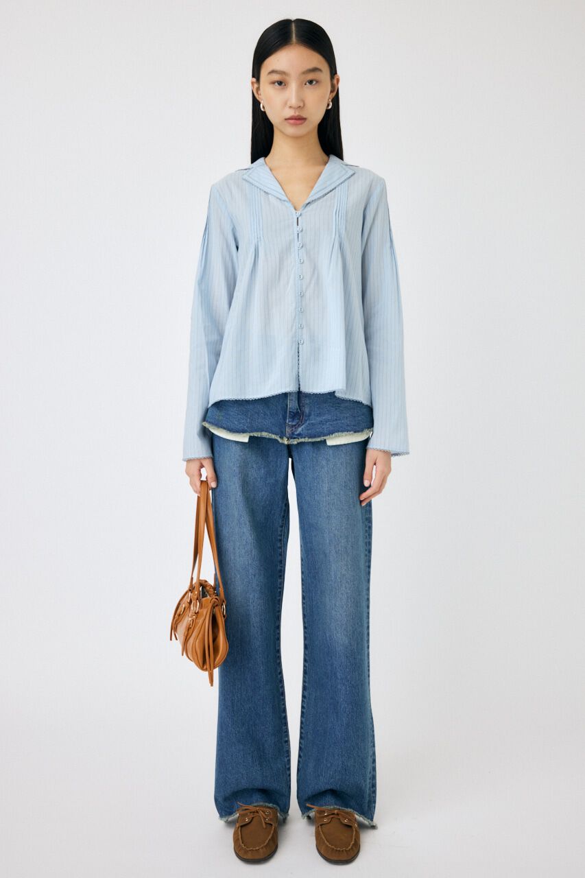 MOUSSY「COTTON PINTUCK ブラウス」|シャツ・ブラウス|