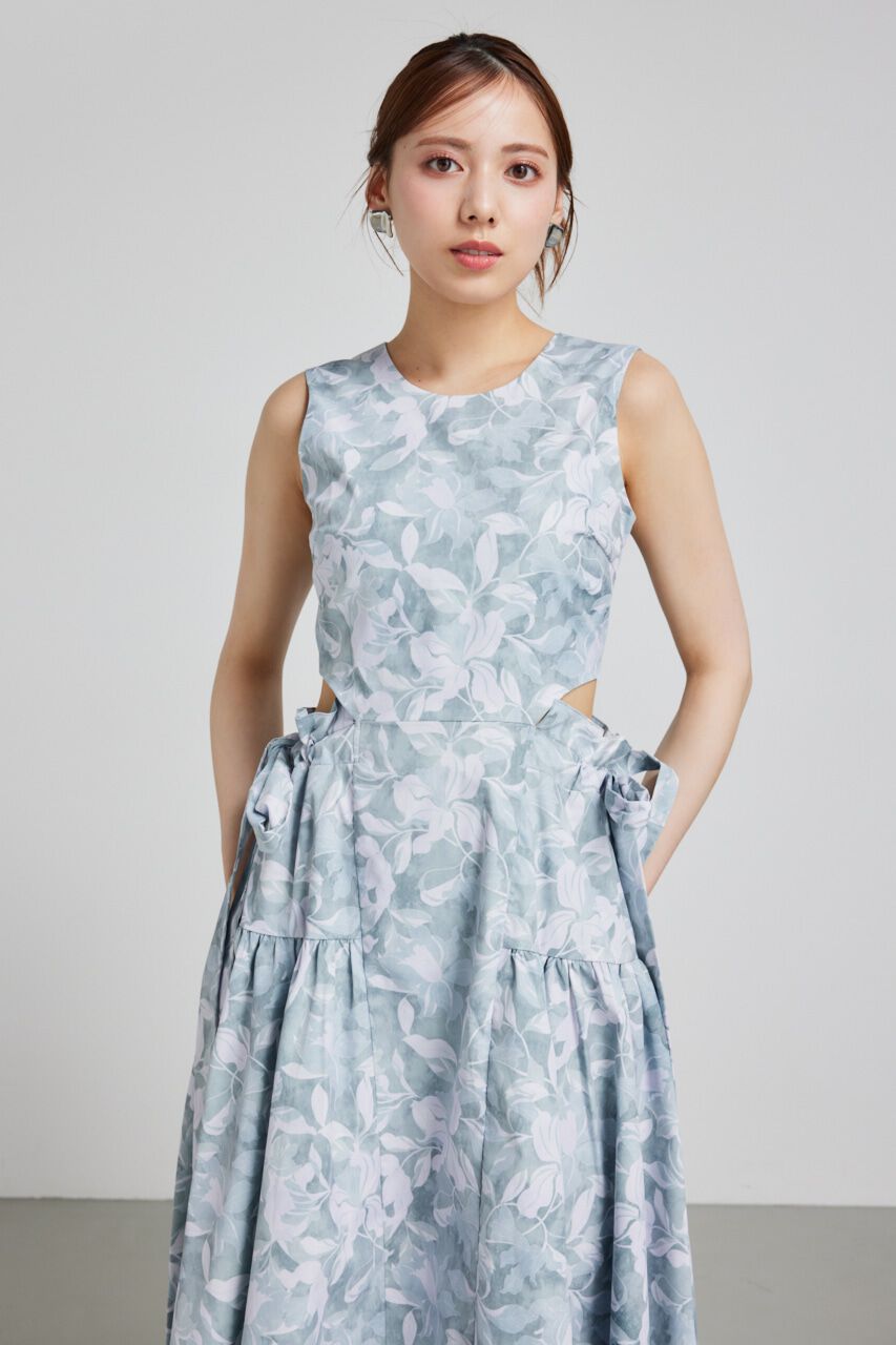 rienda「サイドリボンドロンストフレアワンピース」|ワンピース|