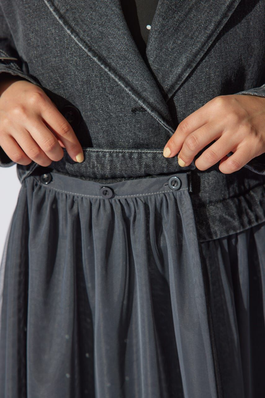 rienda「チュールコンビトレンチコート」|その他|