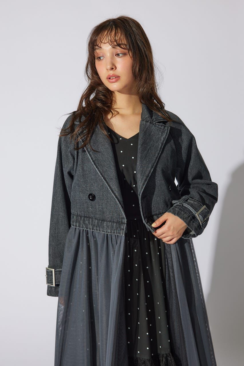 rienda「チュールコンビトレンチコート」|その他|