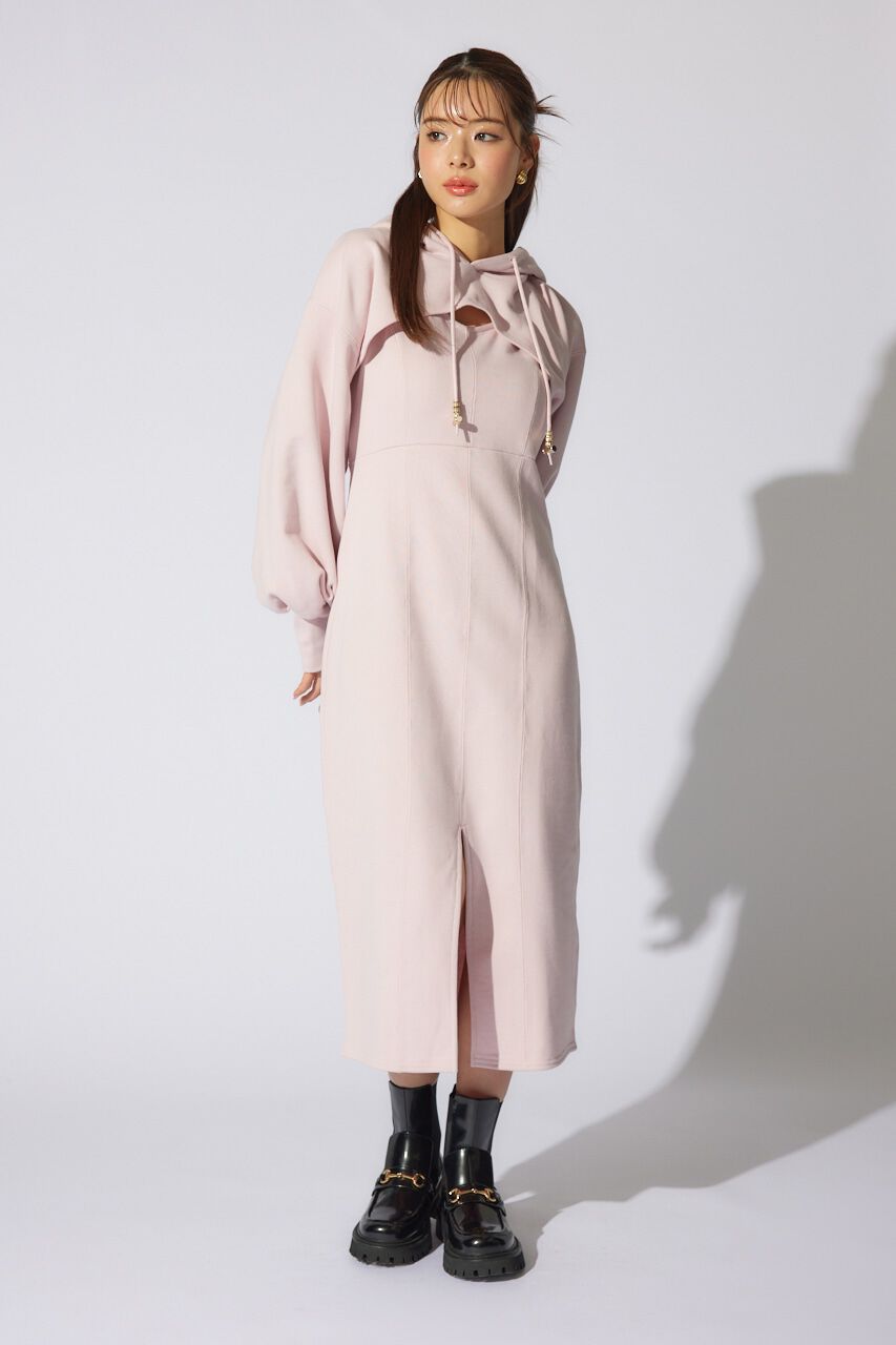 rienda「レイヤードパーカーワンピース」|ワンピース|PNK