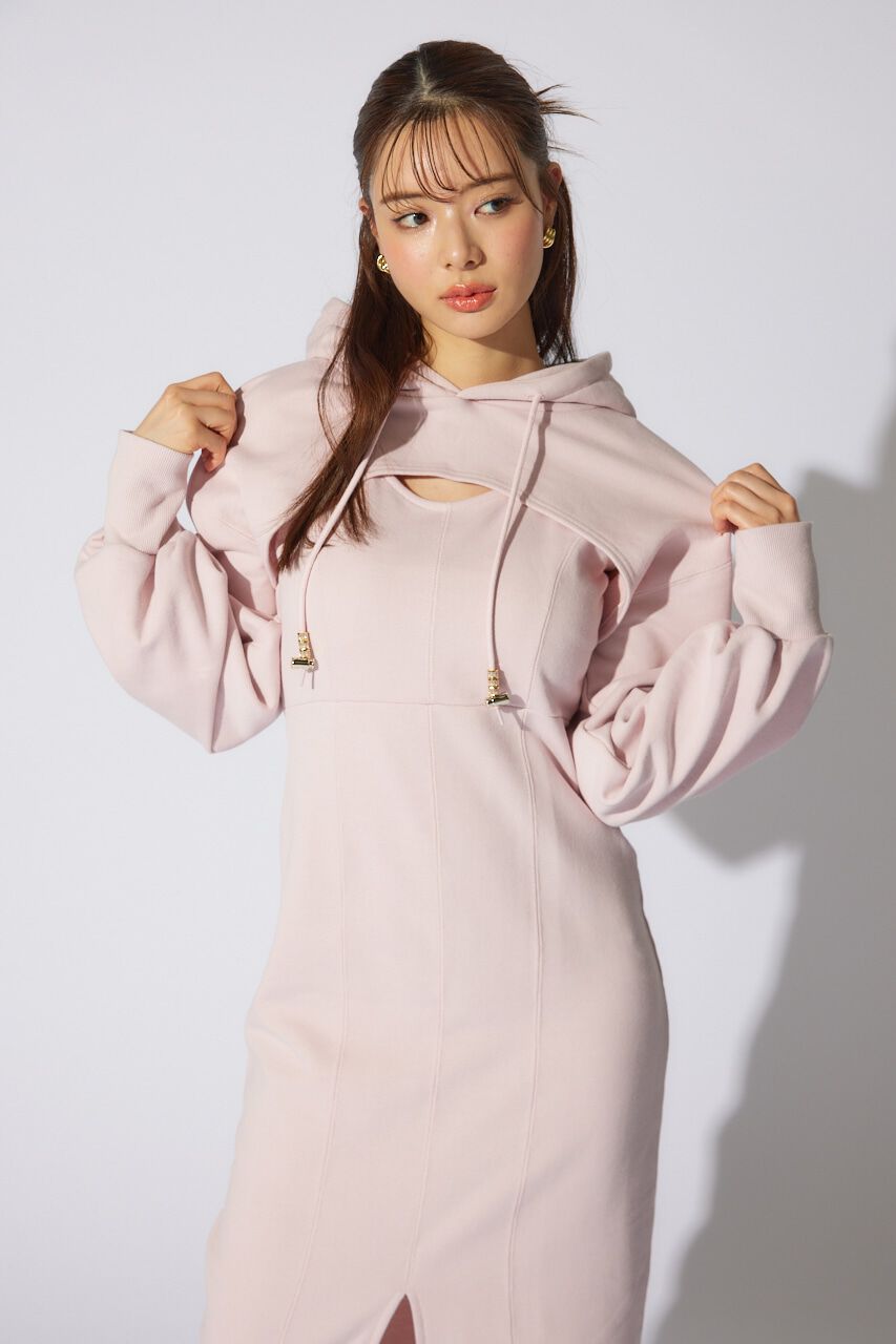 rienda「レイヤードパーカーワンピース」|ワンピース|