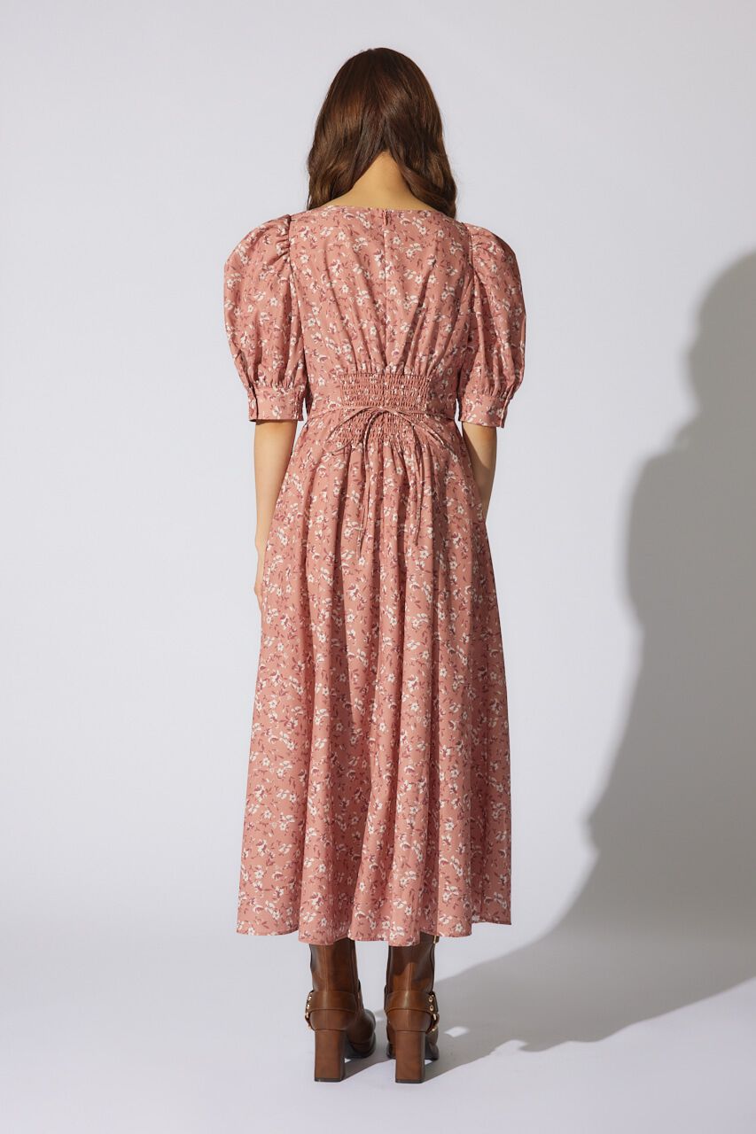 rienda「バストギャザーデザインフレアワンピース」|ワンピース|