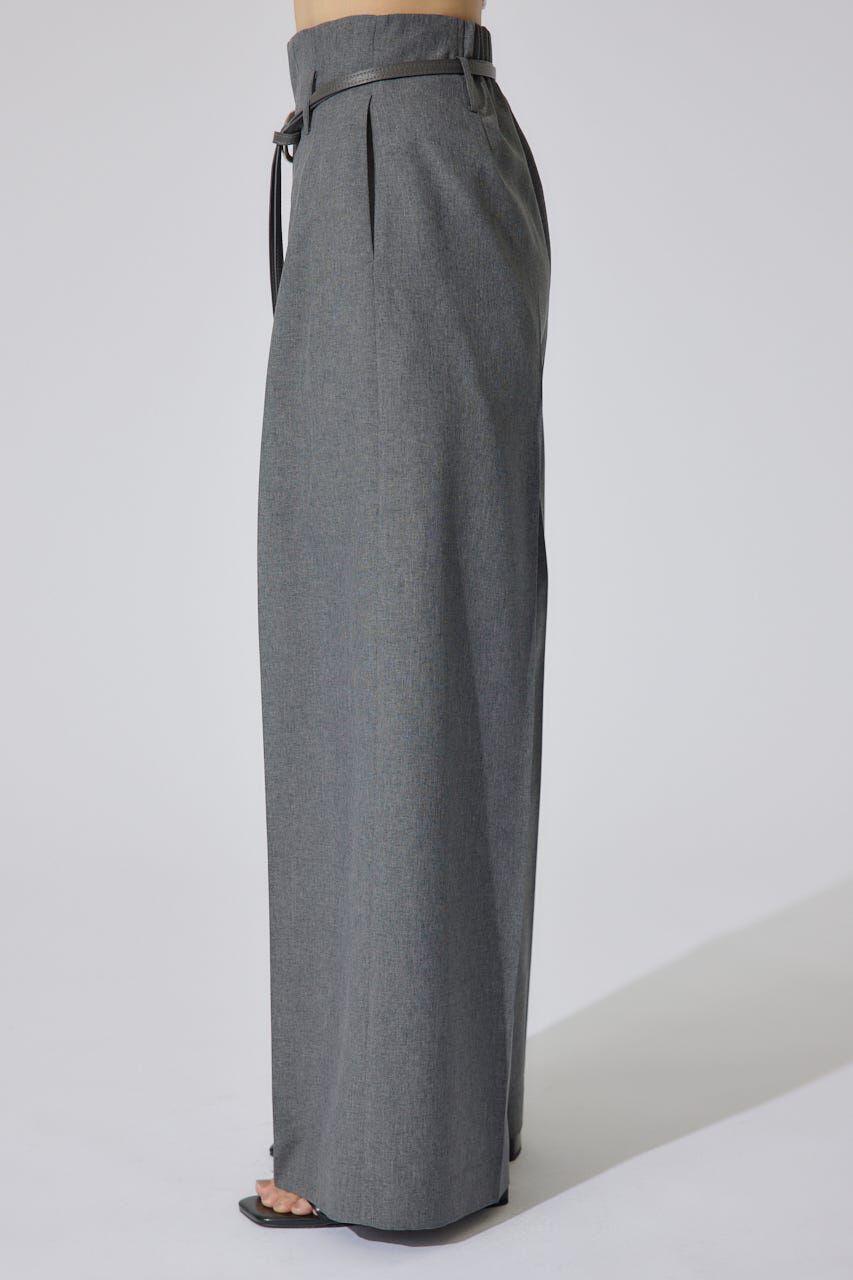 rienda「リネンライクワイドタックベルト付きパンツ」|その他|