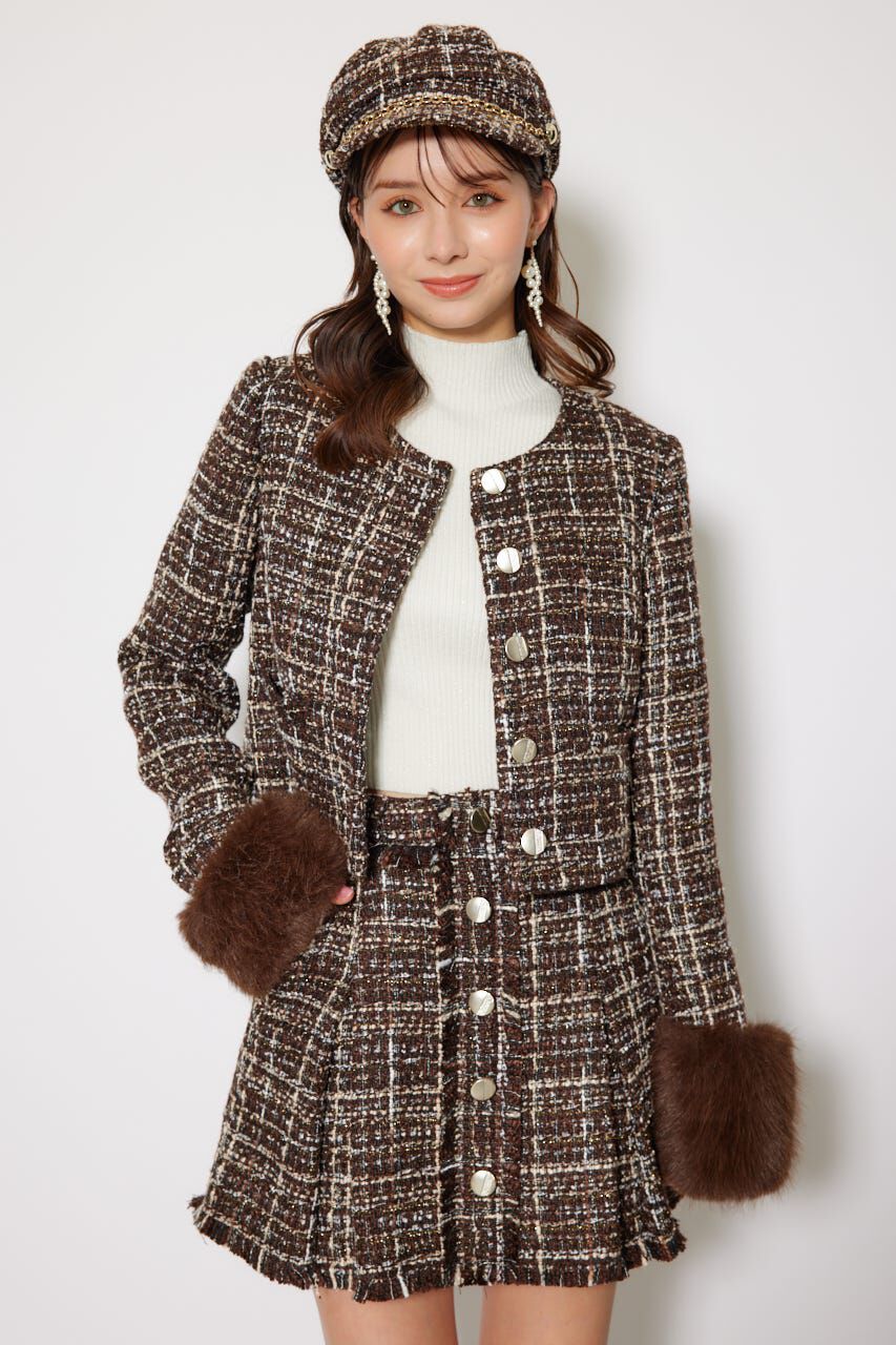 rienda「2WAYツイードショートジャケット」|その他|