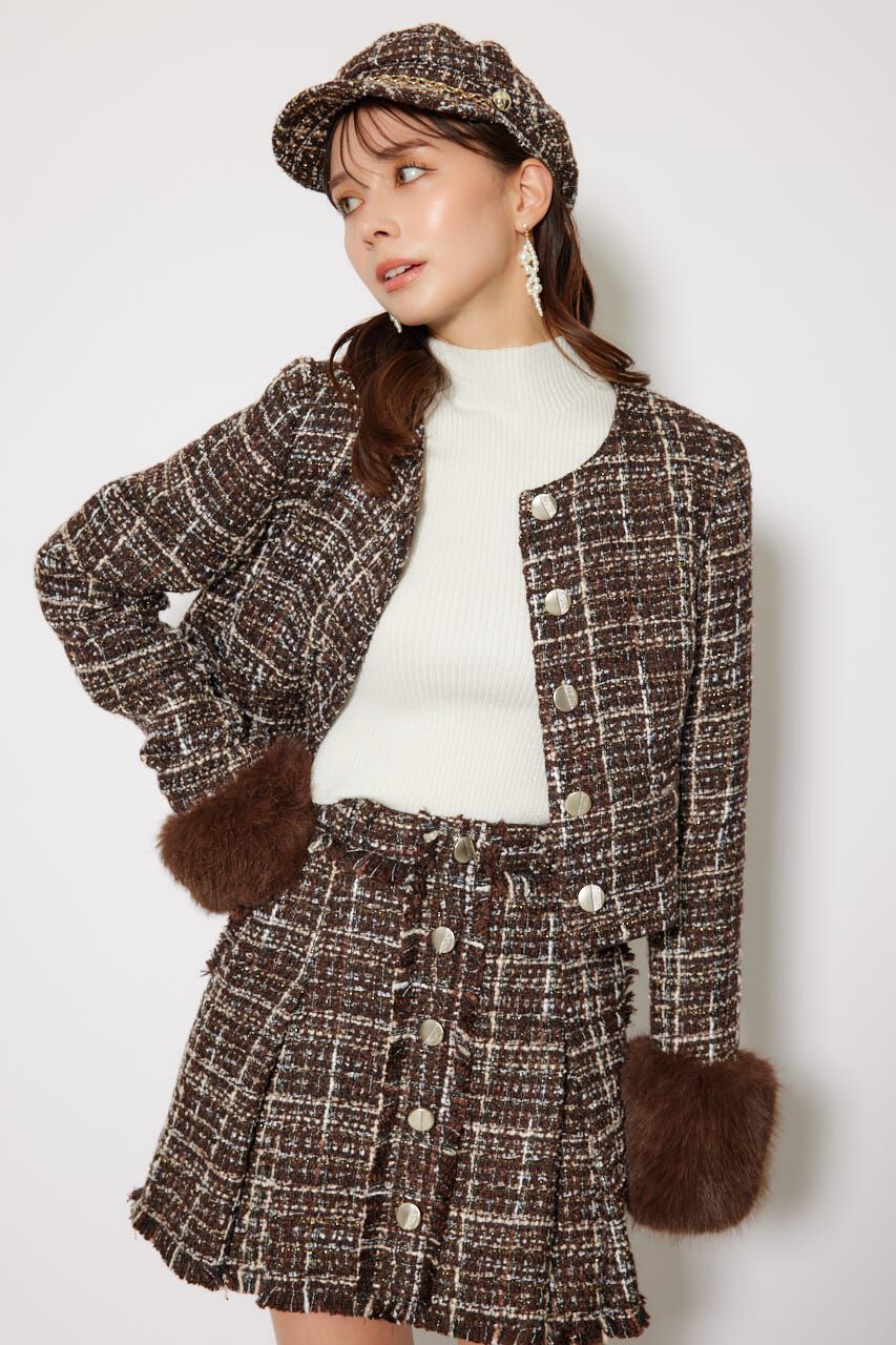 rienda「2WAYツイードショートジャケット」|その他|