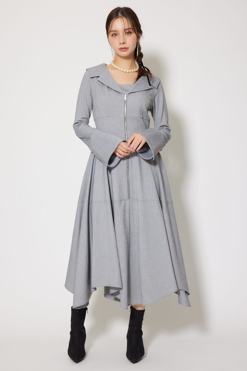 rienda「セーラーディティールフレアワンピース」|ワンピース|柄GRY5