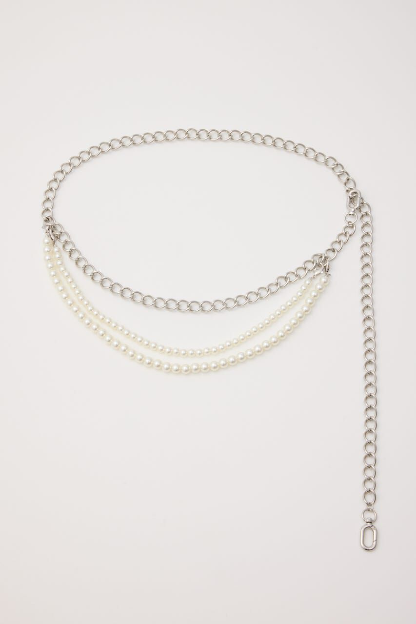 rienda「フェイクパールセットチェーンベルト」|ベルト|