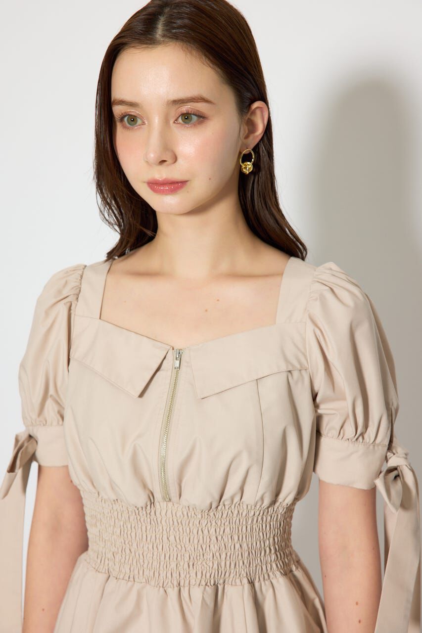 rienda「リボンスリーブフレアミニワンピース」|ワンピース|