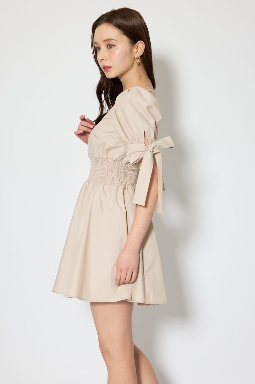 rienda「リボンスリーブフレアミニワンピース」|ワンピース|