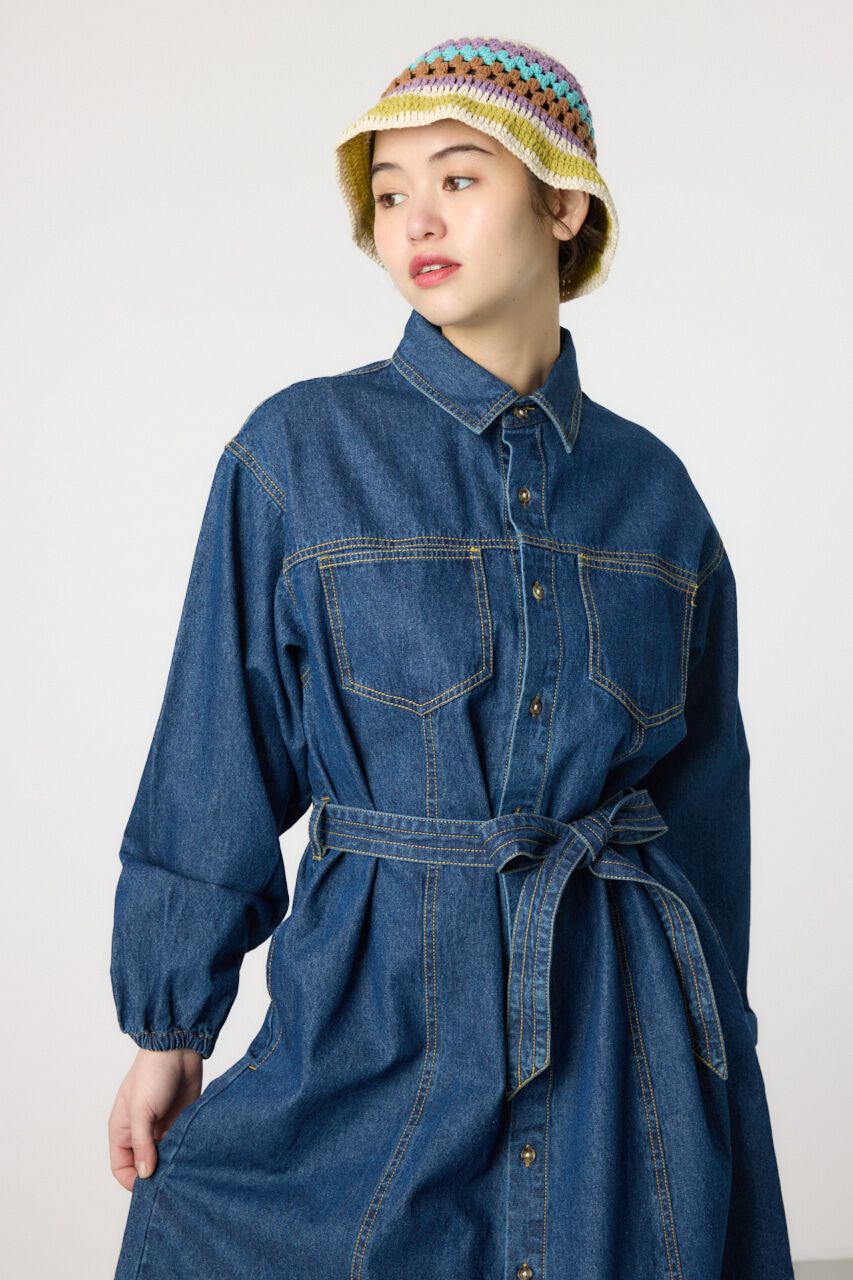 RODEO CROWNS「デニムフレアマキシワンピース」|ワンピース|