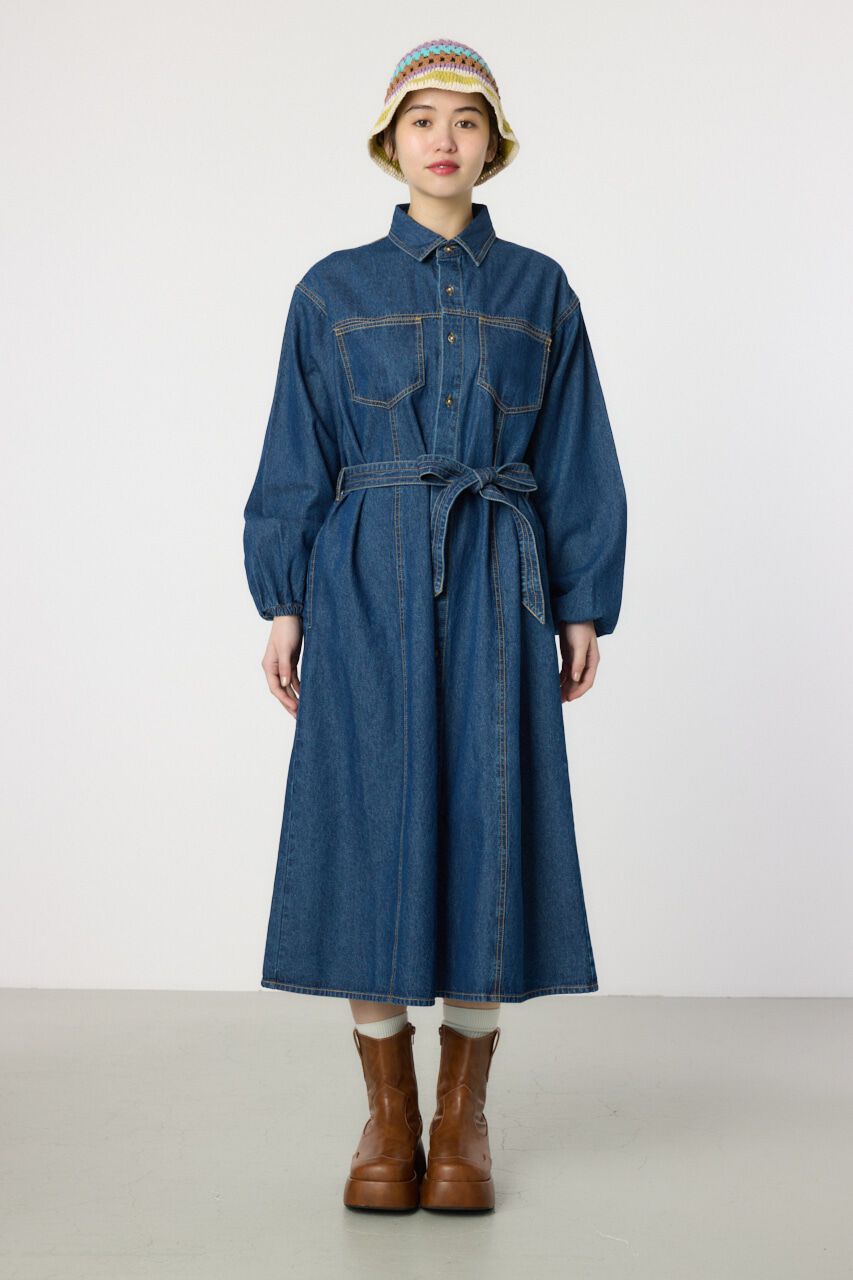 RODEO CROWNS「デニムフレアマキシワンピース」|ワンピース|