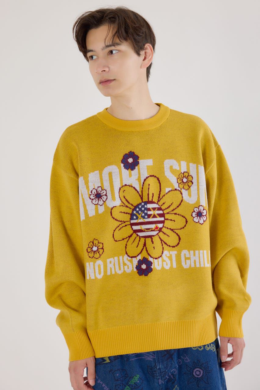 RODEO CROWNS「アメリカンフラワーニット」|ニット・セーター|YEL
