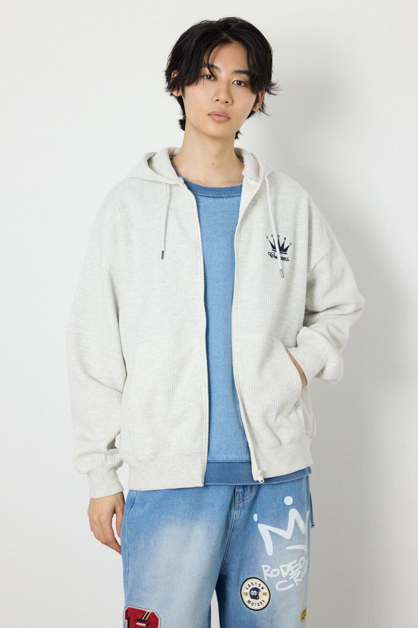 RODEO CROWNS「ボンディングワッフルZIPパーカー」|パーカー|