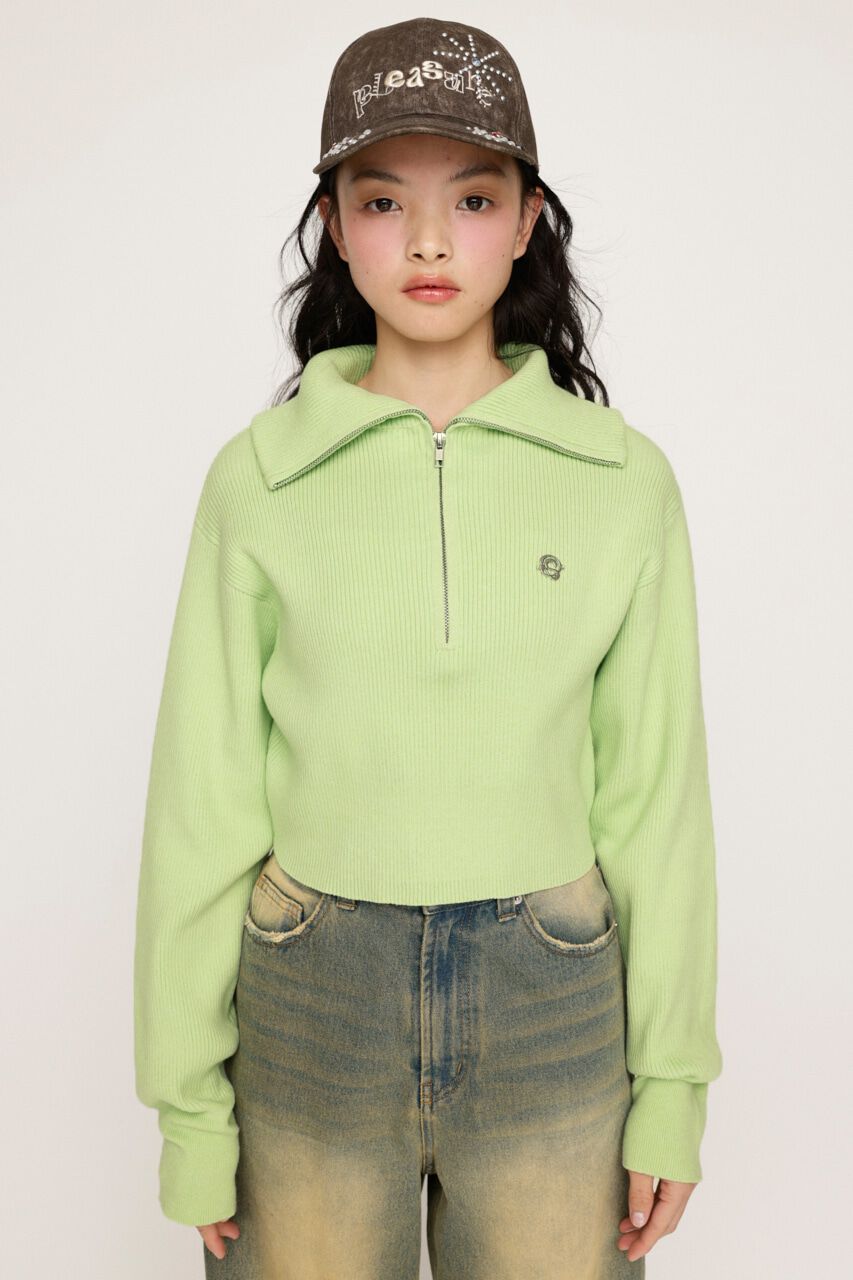 SLY「FRONT ZIP KNIT トップス」|ニット・セーター|