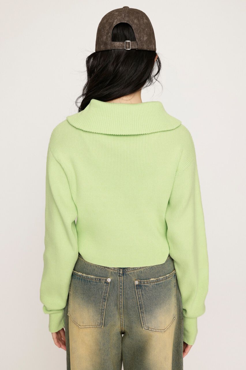SLY「FRONT ZIP KNIT トップス」|ニット・セーター|