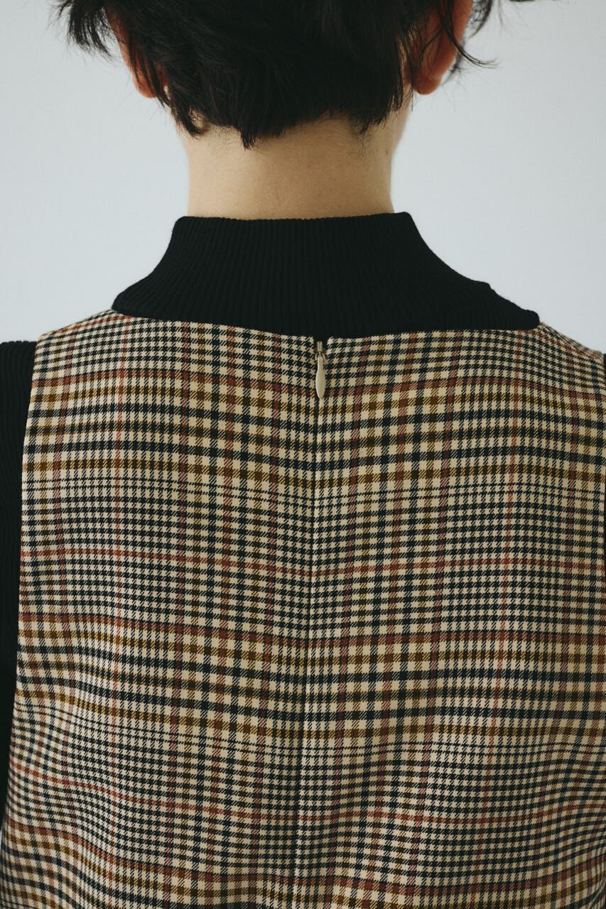HeRIN.CYE「V design check dress」|ワンピース|