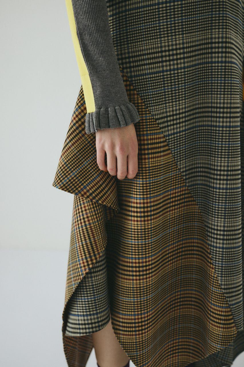 HeRIN.CYE「V design check dress」|ワンピース|