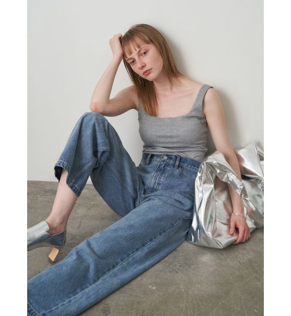 ELENDEEK「WIDE ROUGH DENIM PT」|デニム|ブルー