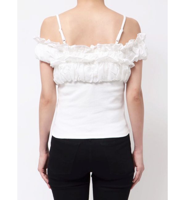 RESEXXY「ボリュームフリルドッキングカットトップス」|Tシャツ・カットソー|