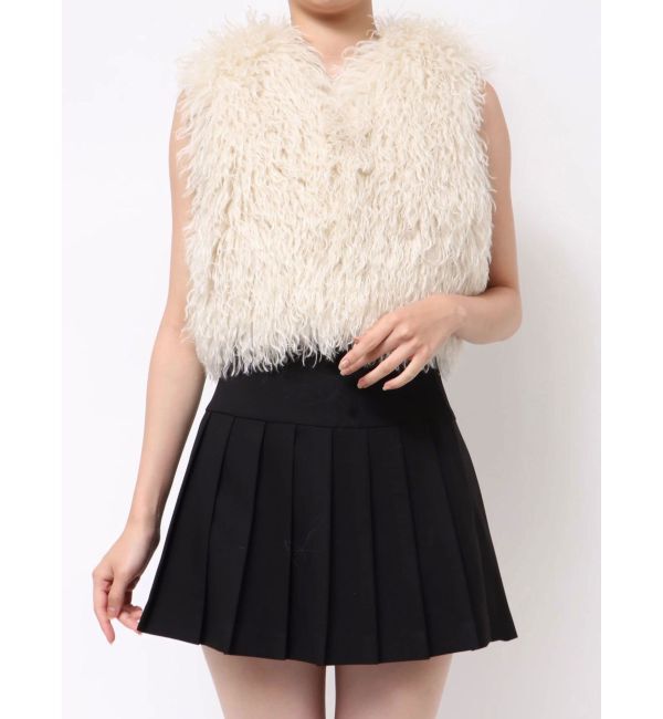 RESEXXY「フラッフィーボリュームショートベスト」|その他|