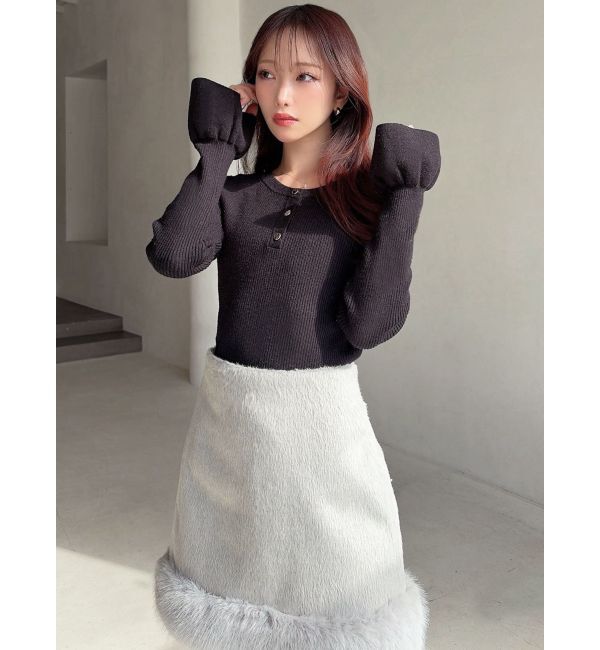 RESEXXY「ヘンリーネックニットトップス」|ニット・セーター|