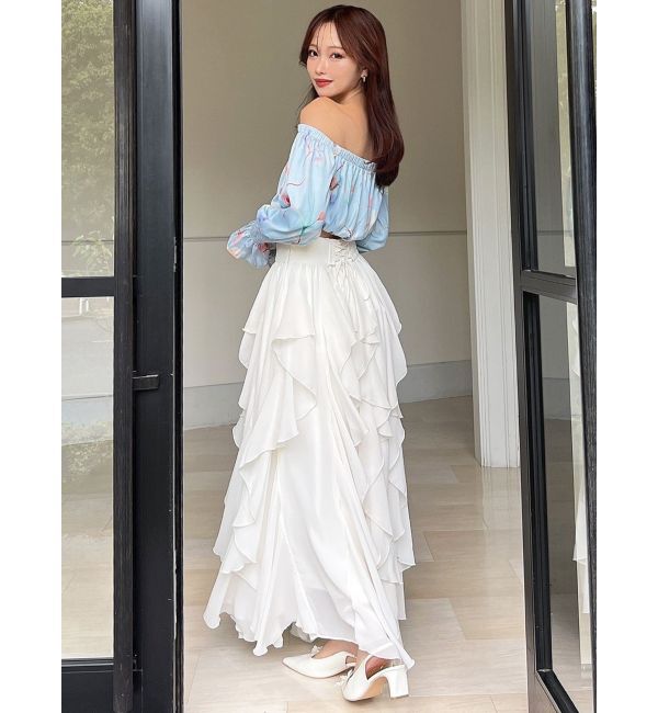 RESEXXY「ラッフルシアーロングスカート」|スカート|