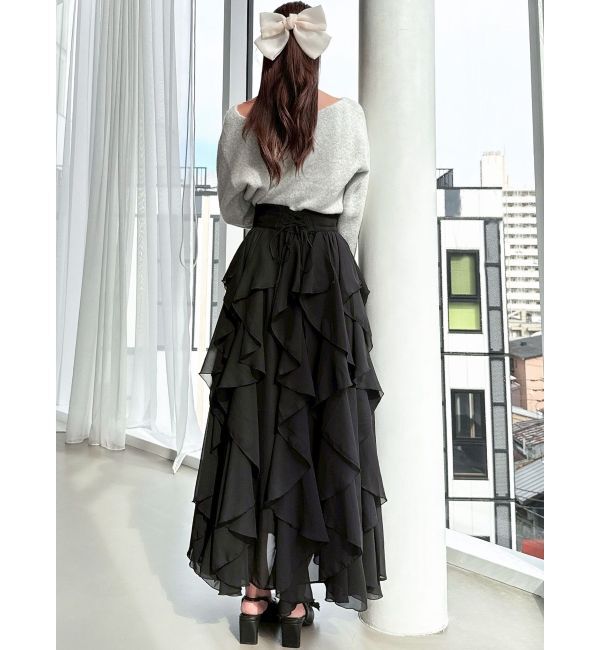 RESEXXY「ラッフルシアーロングスカート」|スカート|