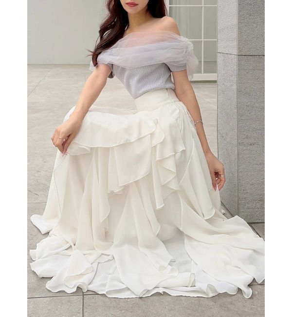 RESEXXY「ラッフルシアーロングスカート」|スカート|