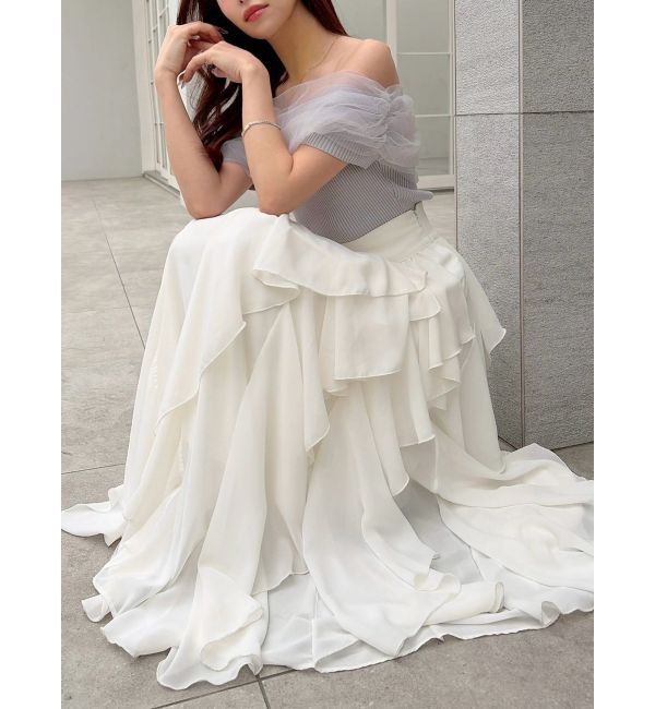 RESEXXY「ラッフルシアーロングスカート」|スカート|