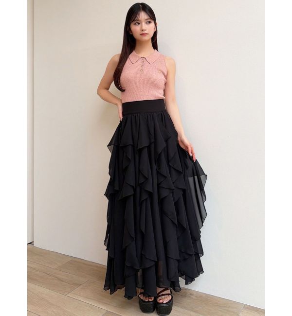 RESEXXY「ラッフルシアーロングスカート」|スカート|
