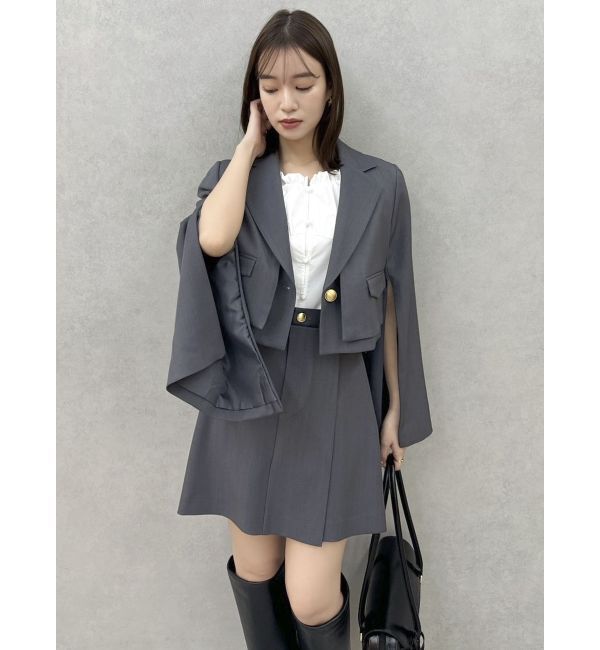 dazzlin「【セットアップ対応】レイヤーハイウエストミニスカート」|スカート|