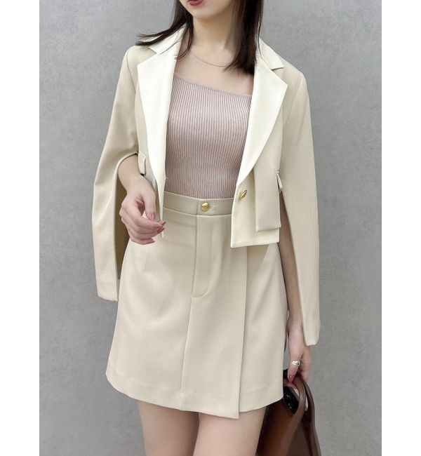 dazzlin「【セットアップ対応】レイヤーハイウエストミニスカート」|スカート|