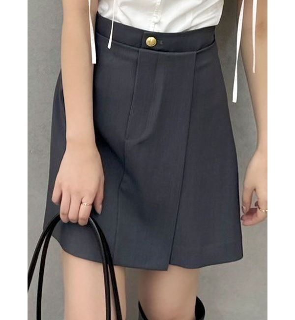 dazzlin「【セットアップ対応】レイヤーハイウエストミニスカート」|スカート|チャコールグレー