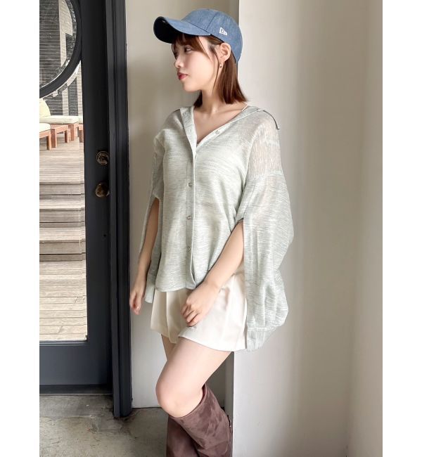 dazzlin「シアーツイードオーバーシャツ」|シャツ・ブラウス|