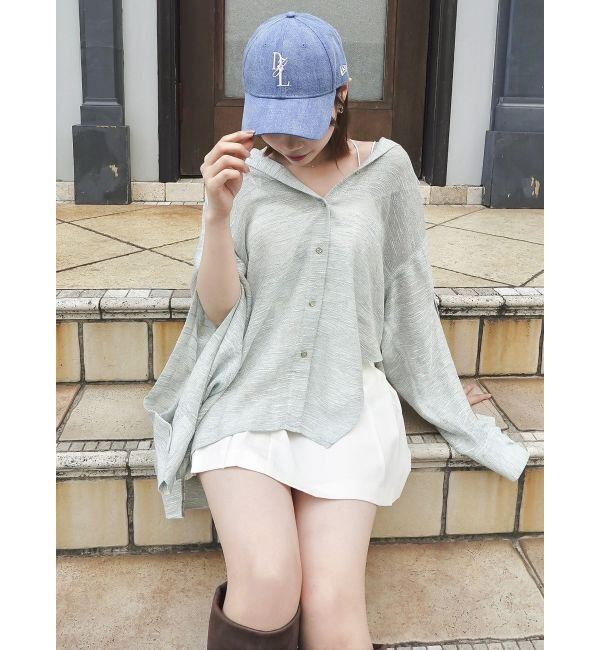 dazzlin「シアーツイードオーバーシャツ」|シャツ・ブラウス|