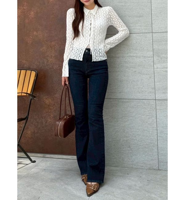 dazzlin「シュリンクレースコンパクトシャツ」|シャツ・ブラウス|