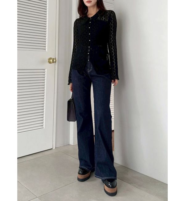 dazzlin「シュリンクレースコンパクトシャツ」|シャツ・ブラウス|