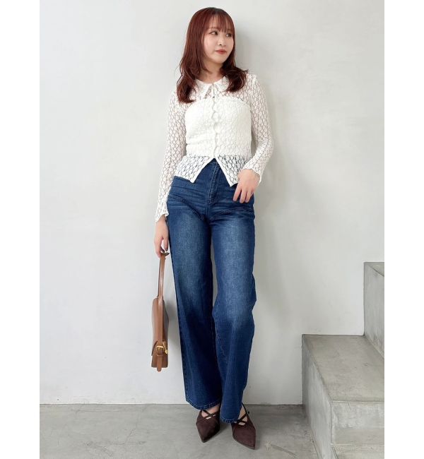 dazzlin「シュリンクレースコンパクトシャツ」|シャツ・ブラウス|