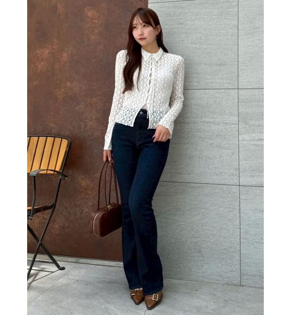 dazzlin「シュリンクレースコンパクトシャツ」|シャツ・ブラウス|