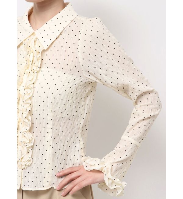 dazzlin「シュリンクフラワーショートシャツ」|シャツ・ブラウス|