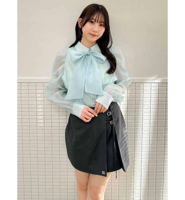 dazzlin「2WAYボウタイタックペプラムブラウスⅡ」|シャツ・ブラウス|