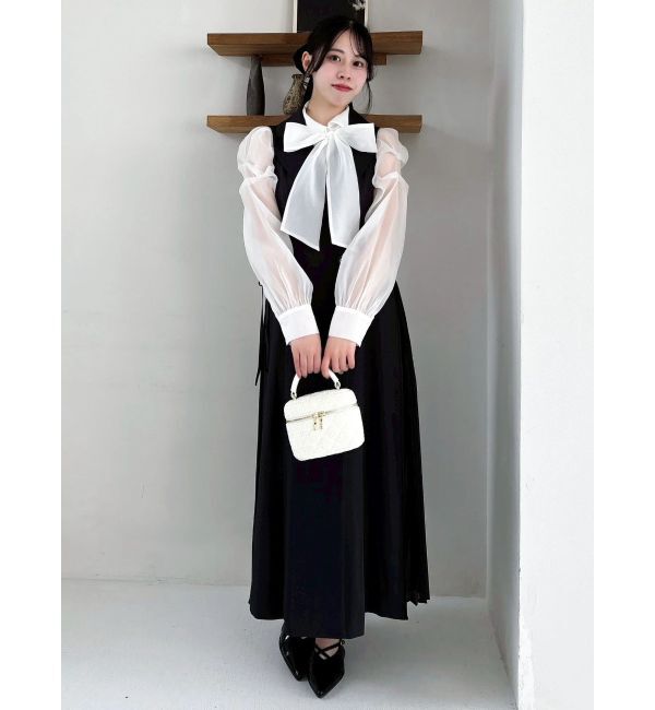 dazzlin「2WAYボウタイタックペプラムブラウスⅡ」|シャツ・ブラウス|