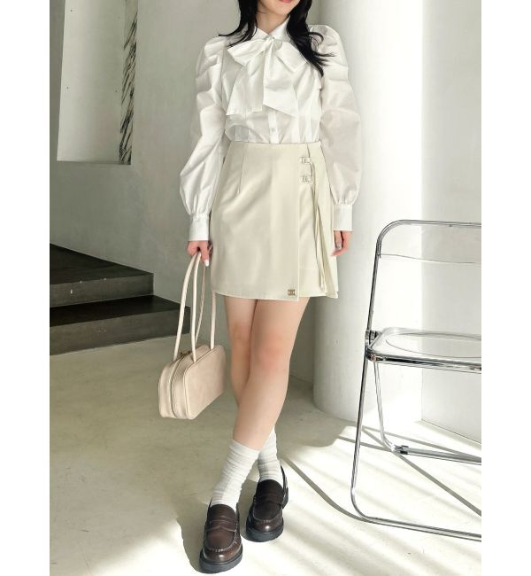 dazzlin「2WAYボウタイタックペプラムブラウスⅡ」|シャツ・ブラウス|