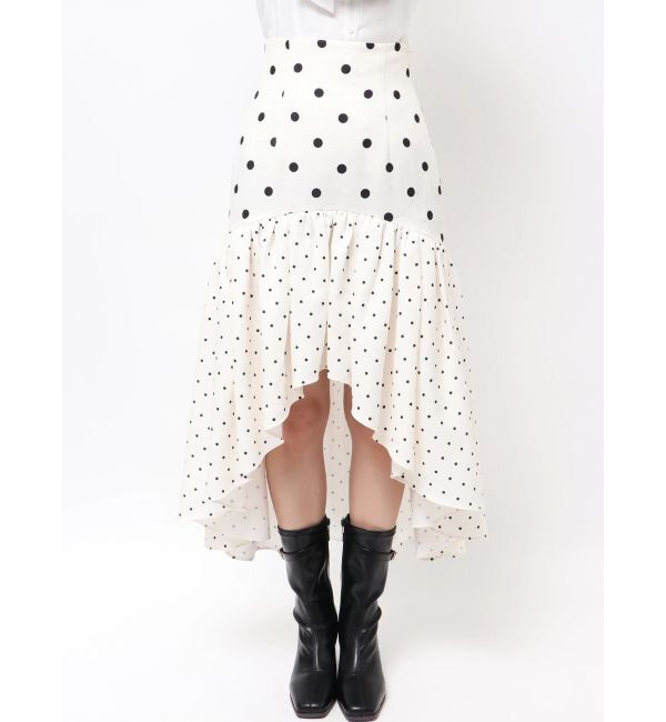 dazzlin「ドットジャカードイレヘムスカート」|スカート|
