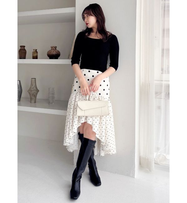 dazzlin「ドットジャカードイレヘムスカート」|スカート|