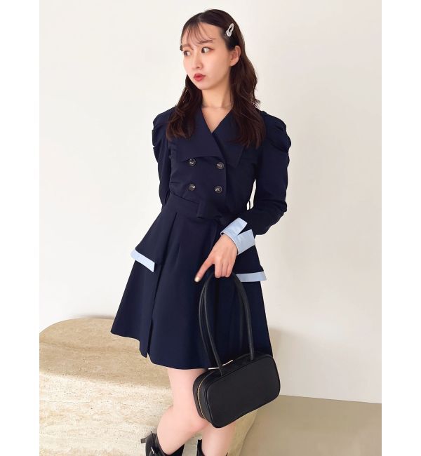 dazzlin「ビッグカラートレンチミニワンピース」|ワンピース|