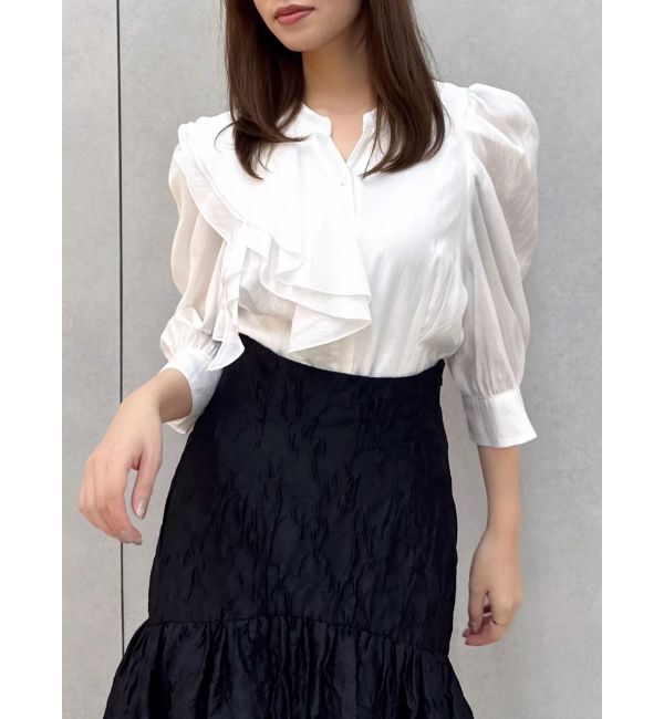 dazzlin「アシメフリルシアーブラウス」|シャツ・ブラウス|