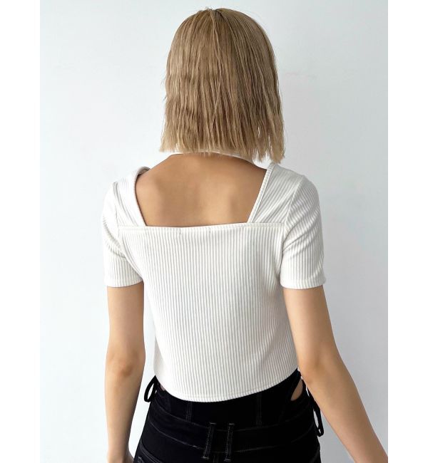 EMODA「スリムタイボタントップ」|Tシャツ・カットソー|